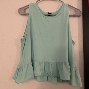 Teal Wild Fable Ruffle Flowy Tank Top